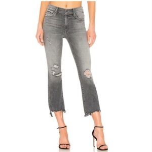 MOTHER The Insider Crop Step Chew Jeans in Scene Of the Crime Sz 25